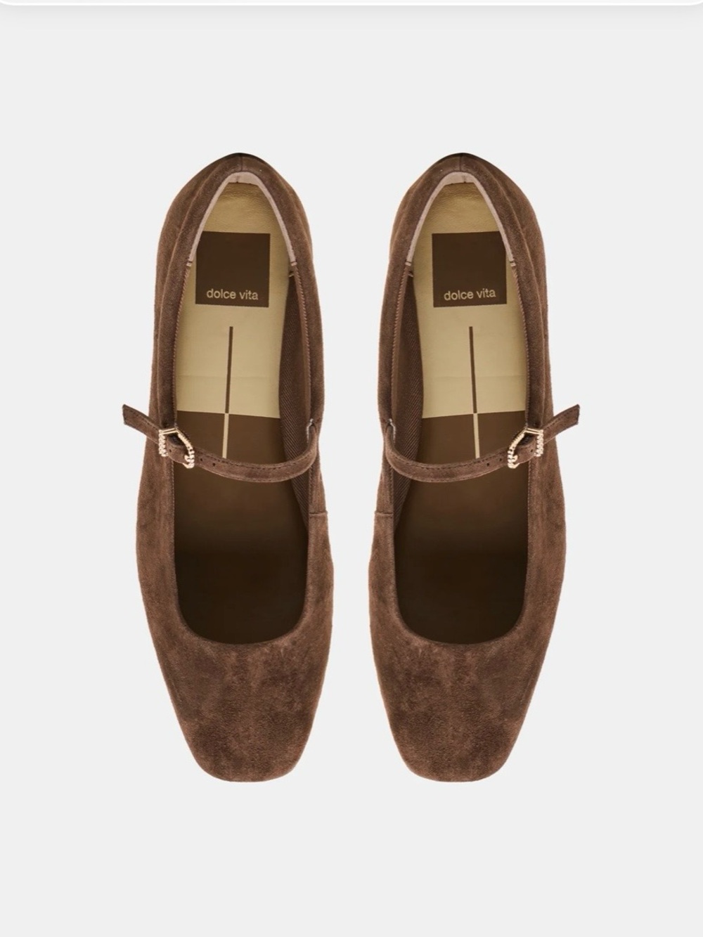 Dolce Vita Brown Suede Mary Jane Loafers with Buckle